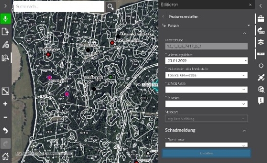 Waldschutzmeldewesen: Sprachbasierte Erfassung