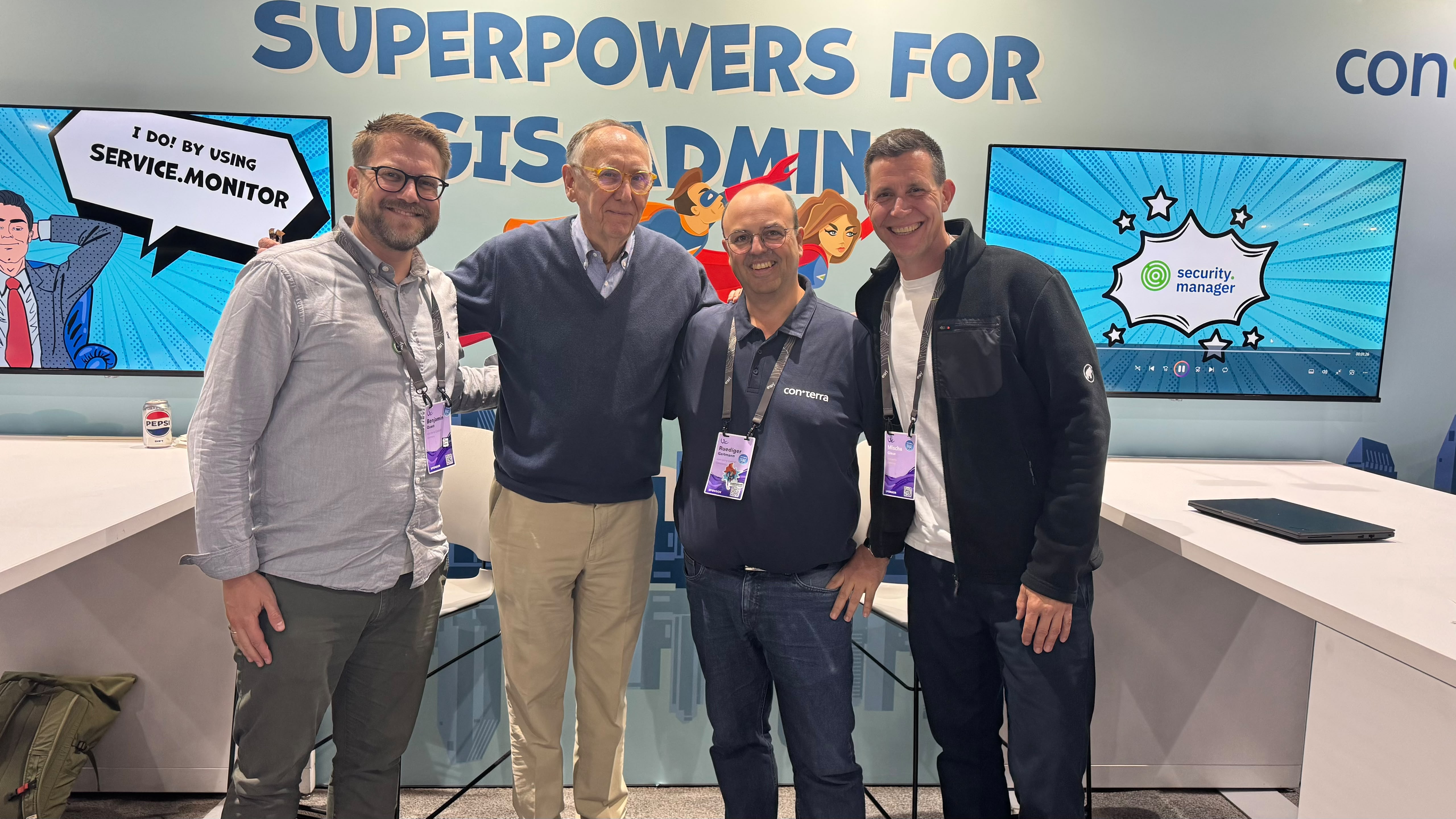 Jack Dangermond mit dem con terra Team