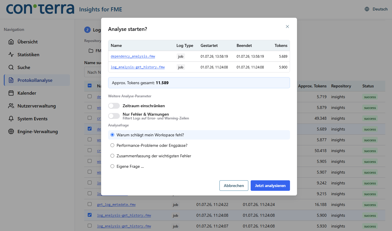 KI-gestützte Analyse von FME-Protokollen