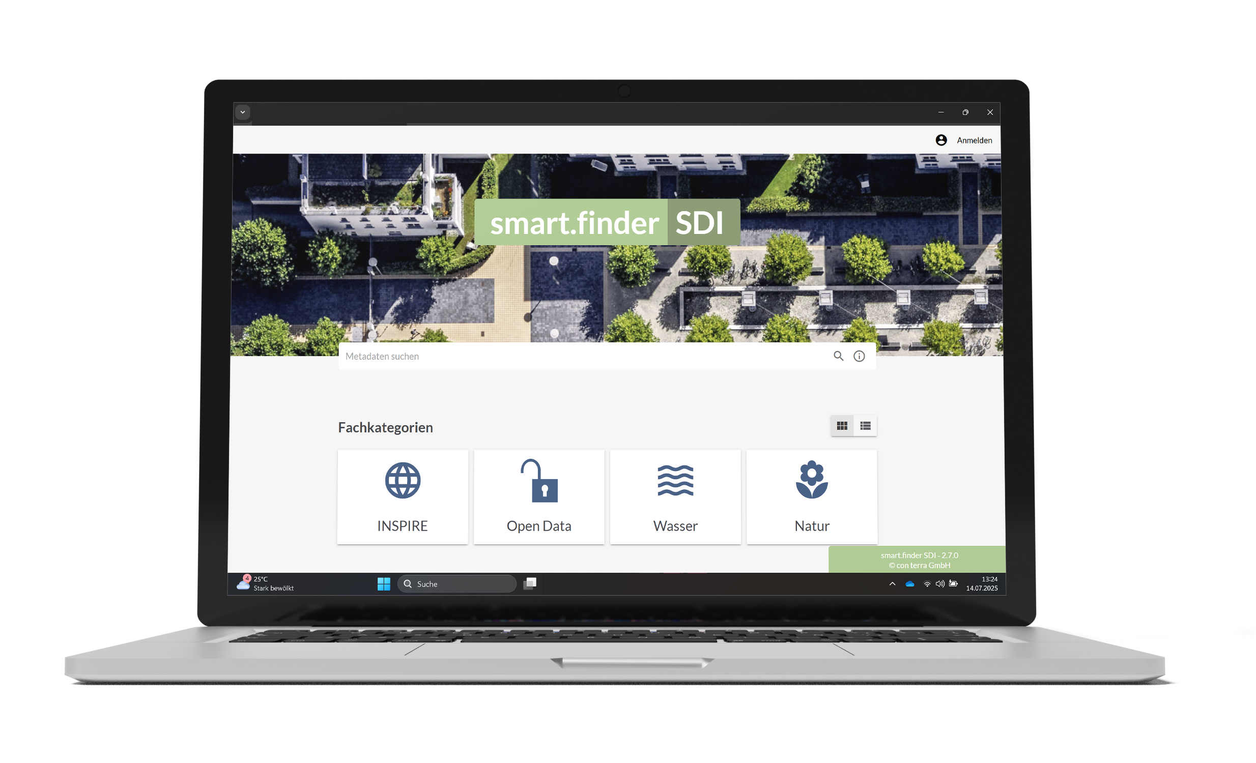smart.finder SDI Startbildschirm