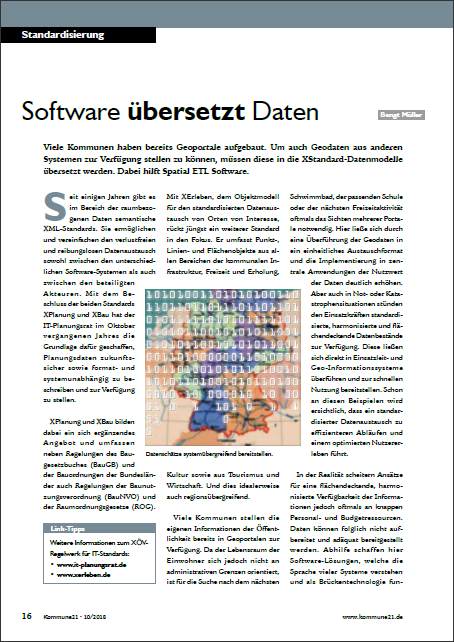 Software übersetzt Daten