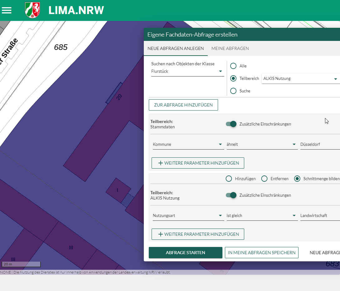 Screenshot LIMA.NRW