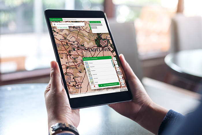 Auch historische Karten lassen sich jetz ganz einfach über den GeoDatenAtlas aufrufen. 